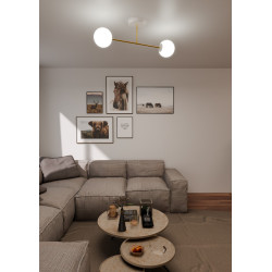 Lampa sufitowa  MAGNUM 2 WH OPAL 1234/2 EMIBIG
