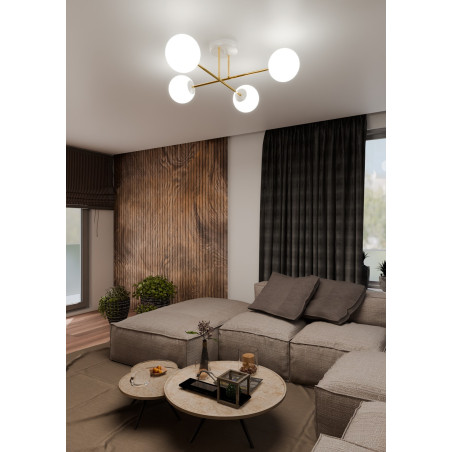 Lampa sufitowa  MAGNUM 4 WH OPAL 1234/4 EMIBIG