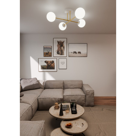 Lampa sufitowa  MAGNUM 4 WH OPAL 1234/4 EMIBIG