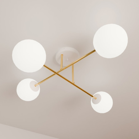 Lampa sufitowa  MAGNUM 4 WH OPAL 1234/4 EMIBIG