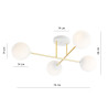 Lampa sufitowa  MAGNUM 4 WH OPAL 1234/4 EMIBIG