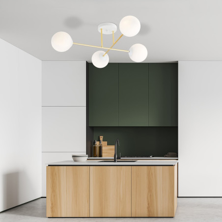 Lampa sufitowa  MAGNUM 4 WH OPAL 1234/4 EMIBIG