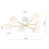 Lampa sufitowa  MAGNUM 6 WH OPAL 1234/6 EMIBIG