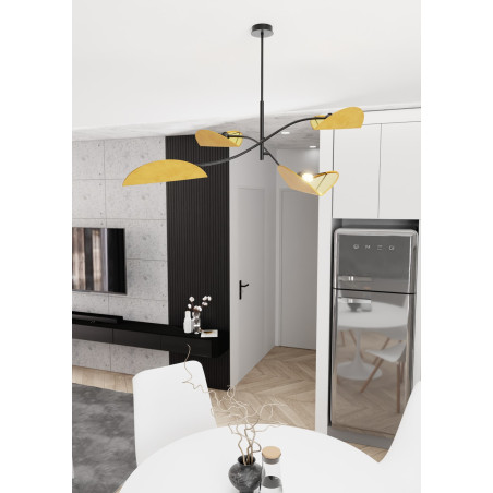 Lampa sufitowa LOTUS 4 BL MUSTARD 1460/4 EMIBIG
