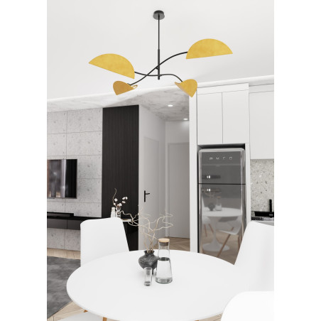 Lampa sufitowa LOTUS 4 BL MUSTARD 1460/4 EMIBIG
