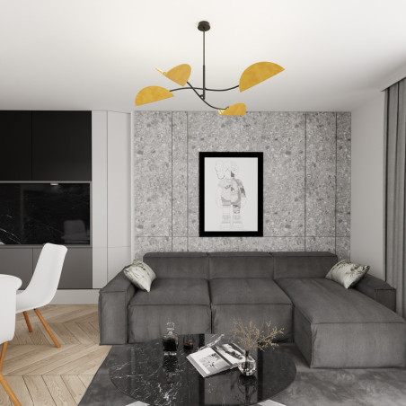 Lampa sufitowa LOTUS 4 BL MUSTARD 1460/4 EMIBIG