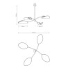 Lampa sufitowa LOTUS 4 BL MUSTARD 1460/4 EMIBIG