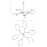 Lampa sufitowa LOTUS 6 BL MUSTARD 1460/6 EMIBIG
