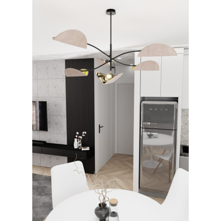 Lampa sufitowa LOTUS 6 BL GRAY 1462/6 EMIBIG