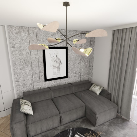 Lampa sufitowa LOTUS 6 BL GRAY 1462/6 EMIBIG