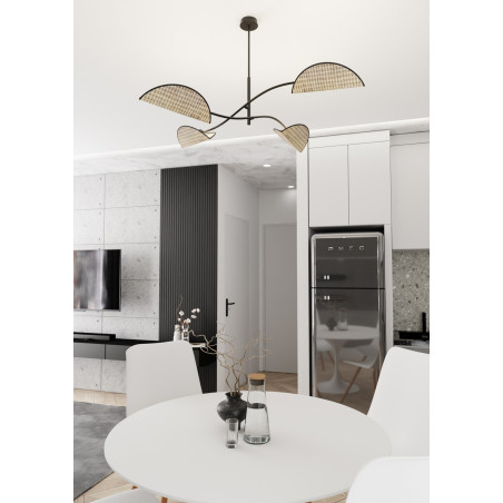 Lampa sufitowa LOTUS 4 BL NATURAL 1463/4 EMIBIG