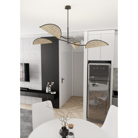 Lampa sufitowa LOTUS 4 BL NATURAL 1463/4 EMIBIG