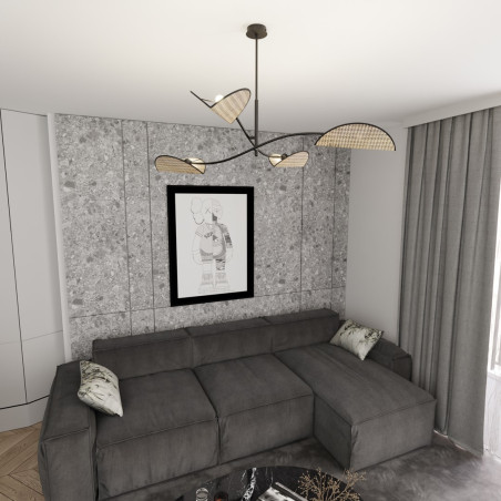 Lampa sufitowa LOTUS 4 BL NATURAL 1463/4 EMIBIG