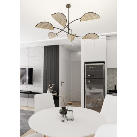 Lampa sufitowa LOTUS 6 BL NATURAL 1463/6 EMIBIG