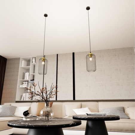Lampa wisząca VANDER 1 BL GOLD 1364/1 EMIBIG