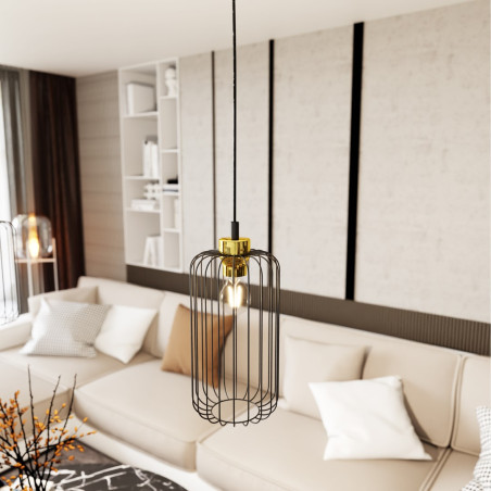 Lampa wisząca VANDER 1 BL GOLD 1364/1 EMIBIG
