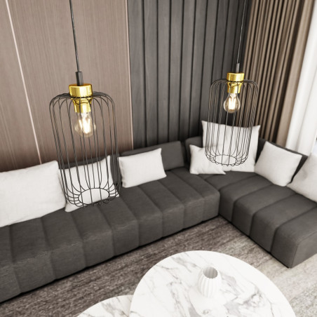 Lampa wisząca VANDER 1 BL GOLD 1364/1 EMIBIG