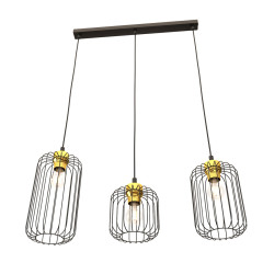 Lampa wisząca VANDER 3 BL GOLD 1364/3 EMIBIG