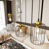 Lampa wisząca VANDER 3 BL GOLD 1364/3 EMIBIG