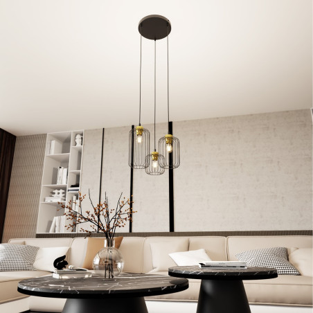 Lampa wisząca VANDER 3PREM BL GOLD 1364/3PREM EMIBIG