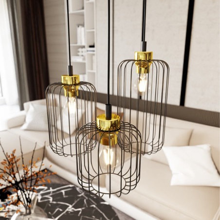 Lampa wisząca VANDER 3PREM BL GOLD 1364/3PREM EMIBIG