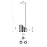 Lampa wisząca VANDER 3PREM BL GOLD 1364/3PREM EMIBIG