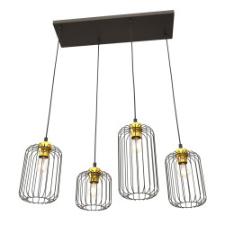 Lampa wisząca VANDER 4 BL GOLD 1364/4 EMIBIG