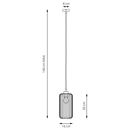 Lampa wisząca VANDER 1 BL 1365/1 EMIBIG