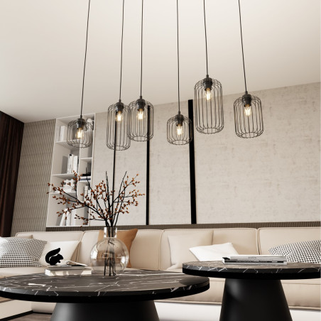 Lampa wisząca VANDER 6 BL 1365/6 EMIBIG