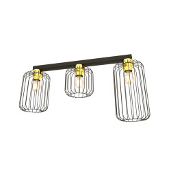 Lampa sufitowa BARN 3 BL GOLD 1366/3 EMIBIG