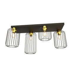 Lampa sufitowa BARN 4 BL GOLD 1366/4 EMIBIG