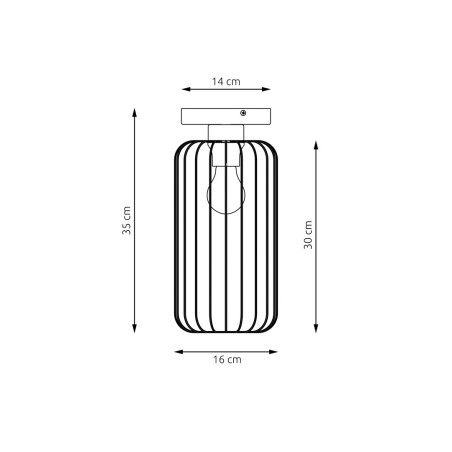 Lampa sufitowa BARN 1 BL 1367/1 EMIBIG
