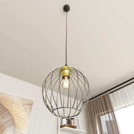 Lampa wisząca NANDO 1 BL GOLD 1368/1 EMIBIG