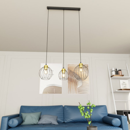 Lampa wisząca NANDO 3 BL GOLD 1368/3 EMIBIG