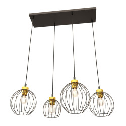 Lampa wisząca NANDO 4 BL GOLD 1368/4 EMIBIG