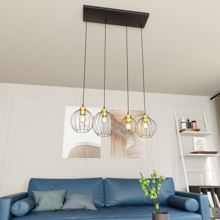 Lampa wisząca NANDO 4 BL GOLD 1368/4 EMIBIG