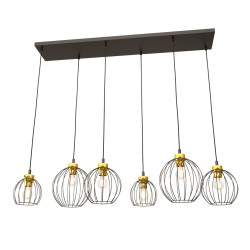 Lampa wisząca NANDO 6 BL GOLD 1368/6 EMIBIG