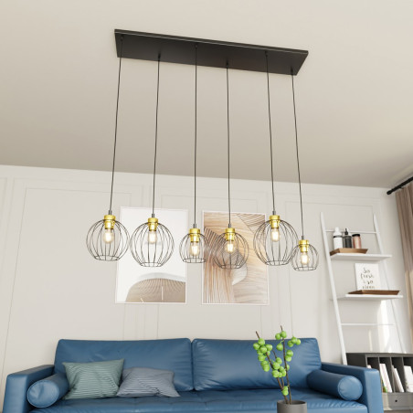 Lampa wisząca NANDO 6 BL GOLD 1368/6 EMIBIG