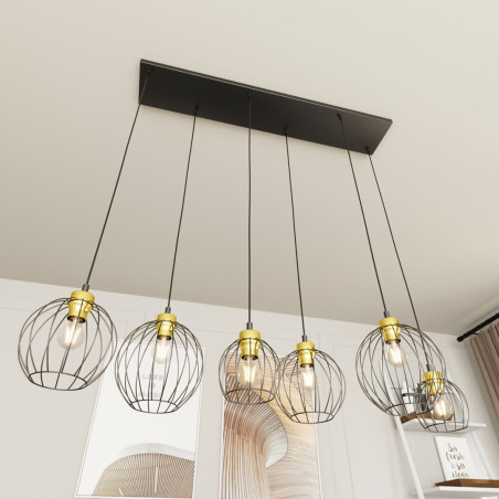 Lampa wisząca NANDO 6 BL GOLD 1368/6 EMIBIG