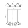 Lampa wisząca NANDO 6 BL GOLD 1368/6 EMIBIG