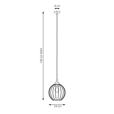 Lampa wisząca NANDO 1 BL 1369/1 EMIBIG