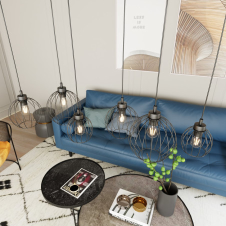 Lampa wisząca NANDO 6 BL 1369/6 EMIBIG