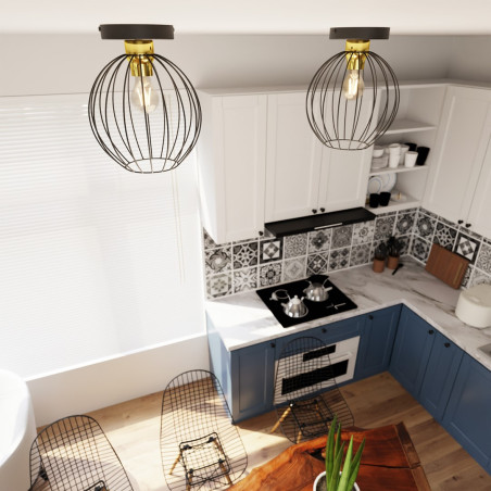 Lampa sufitowa NEST 1 BL GOLD 1370/1 EMIBIG