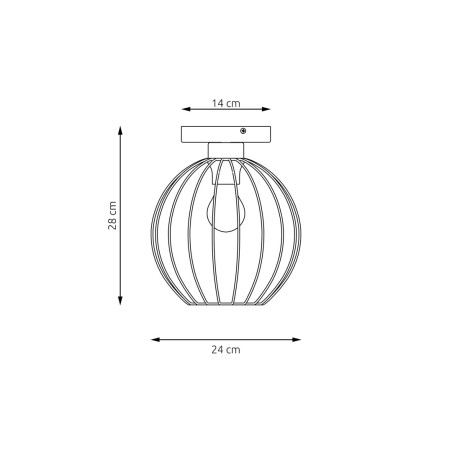 Lampa sufitowa NEST 1 BL GOLD 1370/1 EMIBIG