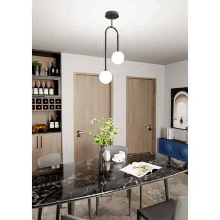 Lampa wisząca ATRIA 2 BL OPAL 1383/2 EMIBIG