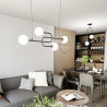Lampa wisząca ATRIA 4 BL OPAL 1383/4 EMIBIG