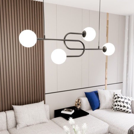 Lampa wisząca ATRIA 4 BL OPAL 1383/4 EMIBIG