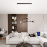 Lampa wisząca ATRIA 4 BL GRAFIT 1384/4 EMIBIG
