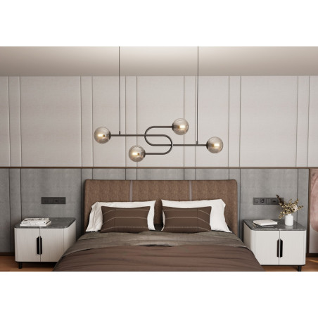 Lampa wisząca ATRIA 4 BL GRAFIT 1384/4 EMIBIG