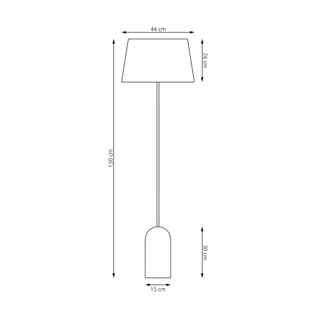Lampa podłogowa PEARL LP1 GRAY 1420/LP1 EMIBIG